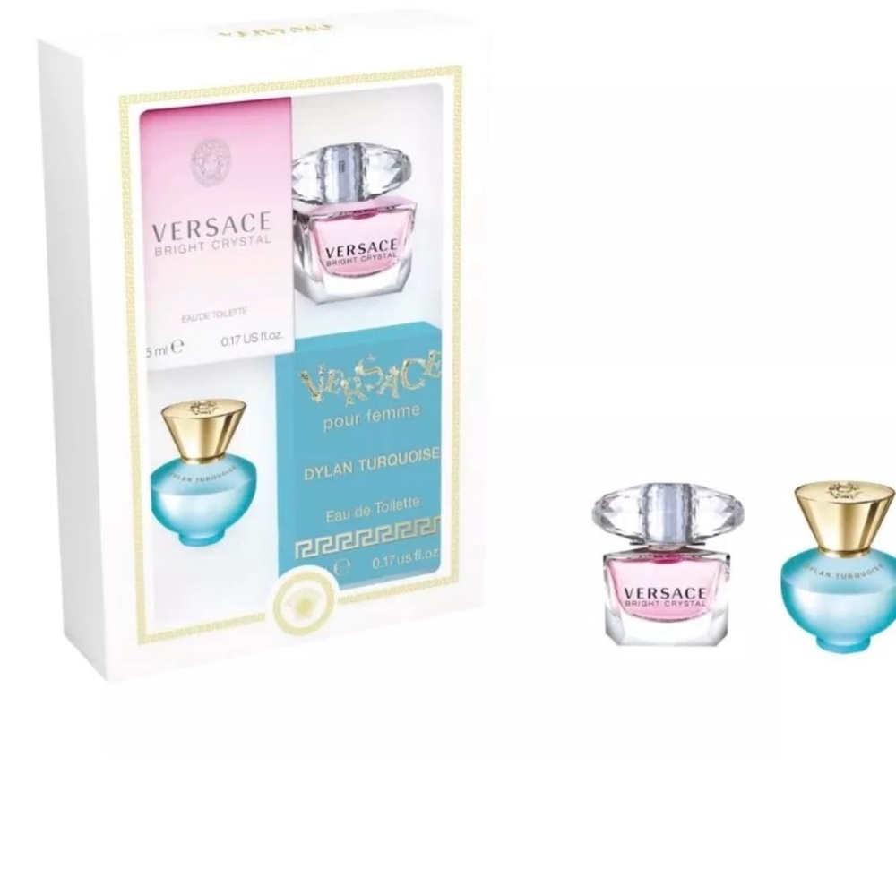 Versace Bright Crystal and Dylan Turquoise Perfume Set! BRAND NEW!!!